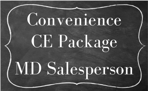 MD SALESPERSON ONLY Convenience Bundle 4 (THREE DAYS)-ZOOM CE March 2025