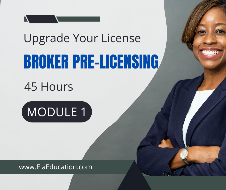 BROKER LICENSING MODULE 1- ZOOM October 5-November 2, 2026 – Elite ...